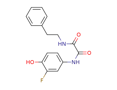 Molecular Structure of 849217-56-7 (Ethanediamide, N-(3-fluoro-4-hydroxyphenyl)-N'-(2-phenylethyl)-)