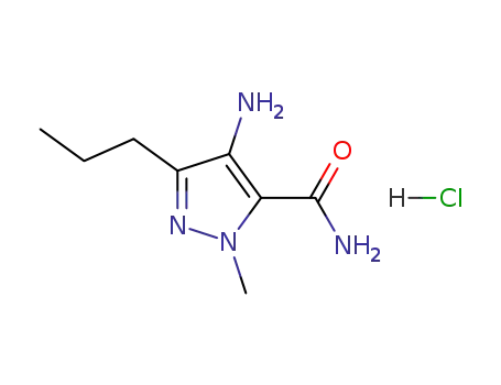 4-아미노-1-메틸-3-프로필피라졸-5-카르복사미드 염산염