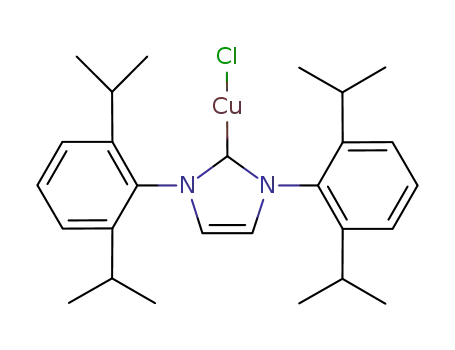 Molecular Structure of 578743-87-0 (CHLORO[1,3-BIS(2,6-DI-I-PROPYLPHENYL)IMIDAZOL-2-YLIDENE]COPPER(I))