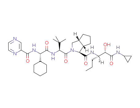 (1S,3aR,6aS)-N-((S)-3-deutero-1-(cyclopropylamino)-2-hydroxy-1-oxohexan-3-yl)-2-((S)-2-((S)-2-cyclohexyl-2-(pyrazine-2-carboxamido)acetamido)-3,3-dimethylbutanoyl)octahydrocyclopenta[c]pyrrole-1-carboxamide