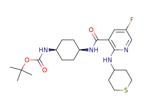 tert-butyl [cis-4-({[5-fluoro-2-(tetrahydro-2H-thiopyran-4-ylamino)pyridin-3-yl]carbonyl}amino)cyclohexyl]carbamate