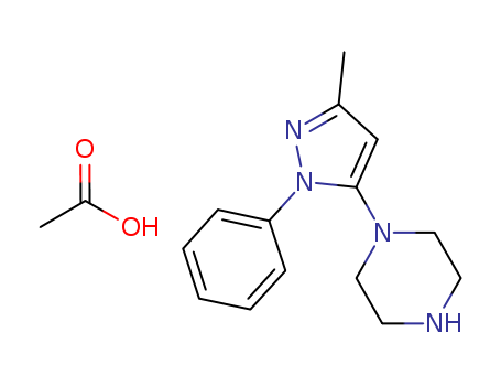 1-(3-methyl-1-phenyl-5-pyrazolyl)piperazine acetic acid salt