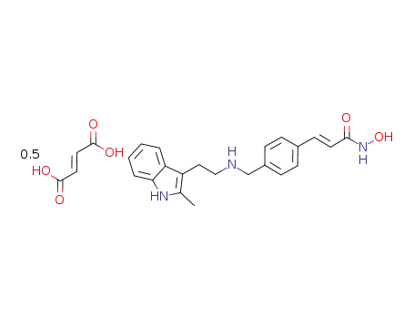 N-hydroxy-3-[4-[[[2-(2-methyl-1H-indol-3-yl)ethyl]amino]methyl]phenyl]-2E-2-propenamide hemi-fumarate