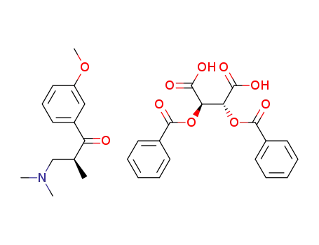 (S)-3-(dimethylamino)-1-(3-methoxyphenyl)-2-methylpropan-1-one (2R,3R)-O,O'-dibenzoyltartrate