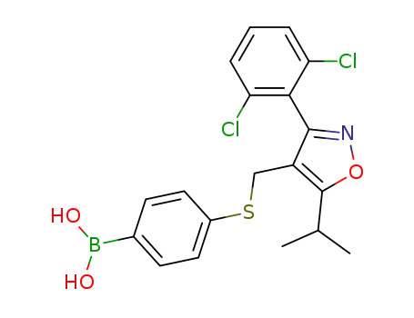 [4-({[3-(2,6-dichlorophenyl)-5-(1-methylethyl)-4-isoxazolyl]methyl}thio)phenyl]boronic acid