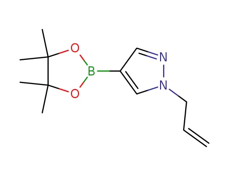 Molecular Structure of 1000801-78-4 (1-(2-Propen-1-yl)-4-(4,4,5,5-tetraMethyl-1,3,2-dioxaborolan-2-yl)-1H-pyrazole)