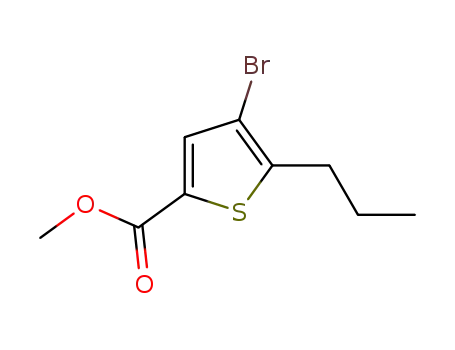 Molecular Structure of 1047628-66-9 (methyl 4-bromo-5-propylthiophene-2-carboxylate)
