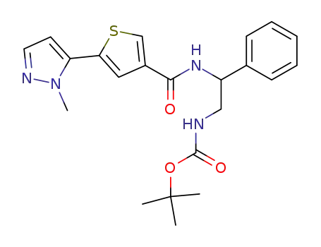 1,1-dimethylethyl [2-({[5-(1-methyl-1H-pyrazol-5-yl)-3-thienyl]carbonyl}amino)-2-phenylethyl]carbamate