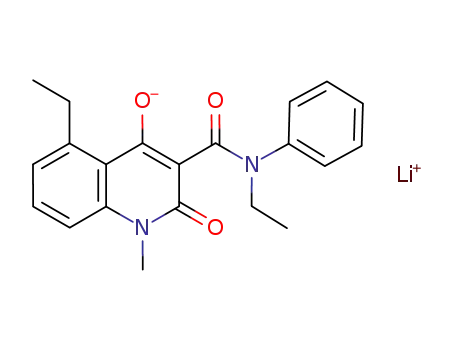 N-ethyl-N-phenyl-5-ethyl-1,2-dihydro-4-hydroxy-1-methyl-2-oxo-3-quinolinecarboxamide lithium salt