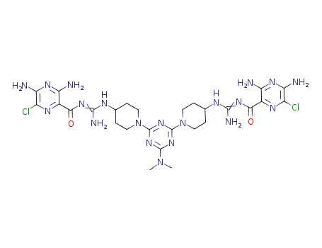 N,N'-(1,1'-(6-(dimethylamino)-1,3,5-triazine-2,4-diyl)bis(piperidine-4,1-diyl))bis(azanediyl)bis(aminomethan-1-yl-1-ylidene)bis(3,5-diamino-6-chloropyrazine-2-carboxamide)