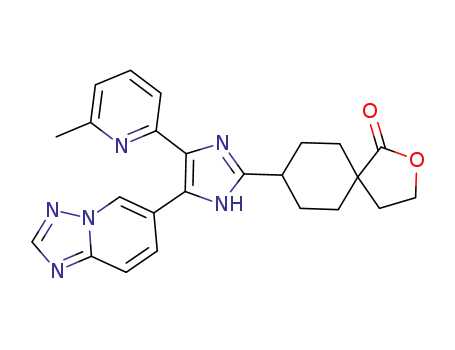 8-(5-([1,2,4]triazolo[1,5-a]pyridin-6-yl)-4-(6-methylpyridin-2-yl)-1H-imidazol-2-yl)-2-oxaspiro[4.5]decan-1-one