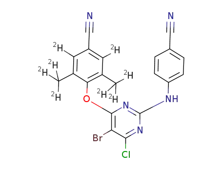4-(5-bromo-6-chloro-2-(4-cyanophenylamino)pyrimidin-4-yloxy)-2,6-d2-3,5-bis(methyl-d3)benzonitrile