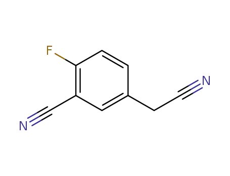 Molecular Structure of 519059-09-7 (Benzeneacetonitrile, 3-cyano-4-fluoro- (9CI))