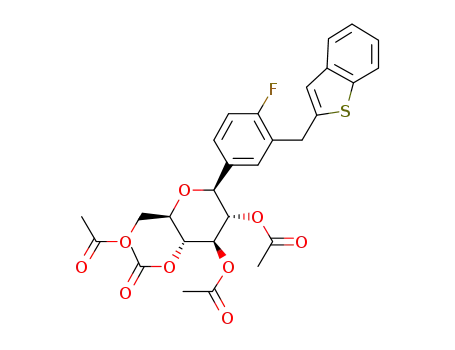 (1s)-1,5-anhydro-1-c-(3-(benzo(b)thien-2-ylmethyl)-4-fluorophenyl)-d-glucitol 2,3,4,6-tetraacetate