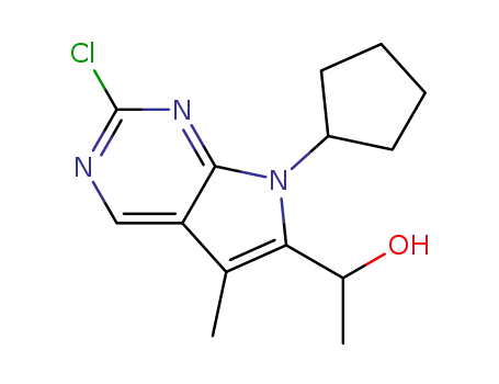 1-(2-Chloro-7-cyclopentyl-5-methyl-7H-pyrrolo[2,3-d]pyrimidin-6-yl)-ethanol