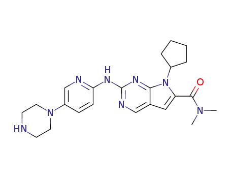7-cyclopentyl-N,N-dimethyl-2-((5-(piperazin-1-yl)pyridin-2-yl)amino)-7H-pyrrolo[2,3-d]pyrimidine-6-carboxamide