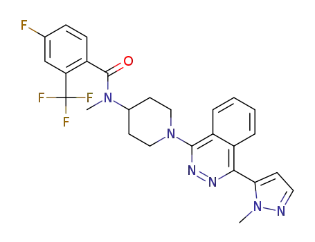 4-Fluoro-N-methyl-N-(1-(4-(1-methyl-1H-pyrazol-5-yl)phthalazin-1-yl)piperidin-4-yl)-2-(trifluoromethyl)benzamide