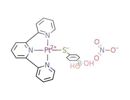 (2,2':6',2''-terpyridine)(4-mercaptophenylboronic acid(1-))platinum(II) nitrate