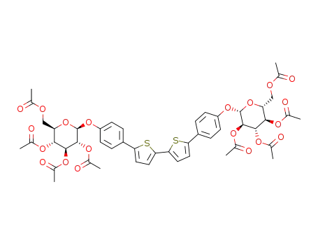 5,5'-bis-(4-[2,3,4,6-tetra-O-acetyl-β-D-glucopyranosyloxy]phenyl)-[2,2']-bithiophene