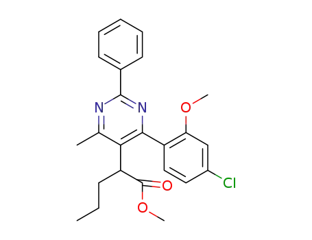 methyl 2-(4-(4-chloro-2-methoxyphenyl)-6-methyl-2-phenylpyrimidin-5-yl)pentanoate