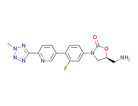 (S)-3-(4-(2-(2-methyltetrazol-5-yl)pyridin-5-yl)-3-fluorophenyl)-5-(aminomethyl)oxazolidin-2-one