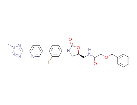 (S)-2-(benzyloxy)-N-((3-(3-fluoro-4-(6-(2-methyl-2H-tetrazol-5-yl)pyridin-3-yl)phenyl)-2-oxooxazolidin-5-yl)methyl)acetamide