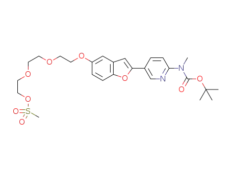 tert-butyl 5-(5-(2-(2-(2-methanesulfonylethoxy)ethoxy)ethoxy)-1-benzofuran-2-yl)-2-pyridinyl-N-methylcarbamate