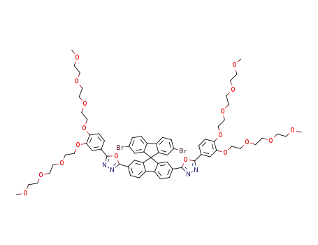2,7-dibromo-2',7'-di-[5-[3,4-bis[2-[2-(2-methoxyethoxy)ethoxy]ethoxy]phenyl]-1,3,4-oxadiazole-2-yl]-9,9'-spirobifluorene