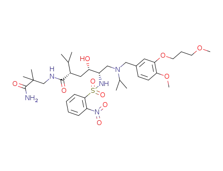 (2S,4S,5S)-N-(3-amino-2,2-dimethyl-3-oxopropyl)-4-hydroxy-2-isopropyl-6-{isopropyl[4-methoxy-3-(3-methoxypropoxy)benzyl]amino}-5-{[(2-nitrophenyl)sulfonyl]amino}hexanamide