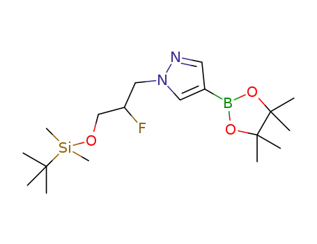 (3-{[tert-butyl(dimethyl)silyl]oxy}-2-fluoropropyl)-4-(4,4,5,5-tetramethyl-1,3,2-dioxaborolan-2-yl)-1H-pyrazole