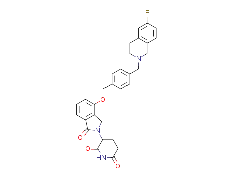 3-{4-[4-(6-Fluoro-3,4-dihydro-1H-isoquinolin-2-ylmethyl)-benzyloxy]-1-oxo-1,3-dihydro-isoindol-2-yl}-piperidine-2,6-dione