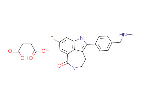 8-fluoro-2-{4-[(methylamino)methyl]phenyl}-1,3,4,5-tetrahydro-6H-azepino[5,4,3-cd]indol-6-one maleate salt