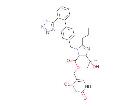 (1,2,3,4-tetrahydro-2,4-dioxopyrimidin-5-yl)methyl 4-(1-hydroxy-1-methylethyl)-2-propyl-1-{4-[2-(tetrazol-5-yl)phenyl]phenylmethyl}imidazole-5-carboxylate