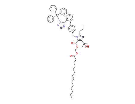 tetradecanoyloxymethyl 4-(1-hydroxy-1-methylethyl)-2-propyl-1-{4-[2-(1-trityltetrazol-5-yl)phenyl]phenylmethyl}imidazole-5-carboxylate