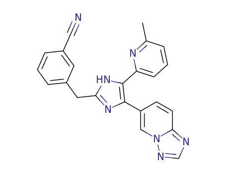 3-((4-([1,2,4]triazolo[1,5-a]pyridin-6-yl)-5-(6-methylpyridin-2-yl)-1H-imidazol-2-yl)methyl)benzonitrile