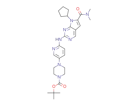 1-Piperazinecarboxylic acid, 4-[6-[[7-cyclopentyl-6-[(diMethylaMino)carbonyl]-7H-pyrrolo[2,3-d]pyriMidin-2-yl]aMino]-3-pyridinyl]-, 1,1-diMethylethyl,1374639-78-7