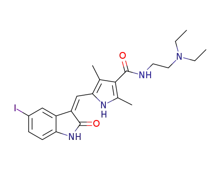 N-[2-(diethylamino)ethyl]-5-[(Z)-(5-iodo-1,2-dihydro-2-oxo-3H-indole-3-ylidine)methyl]-2,4-dimethyl-1H-pyrrole-3-carboxamide