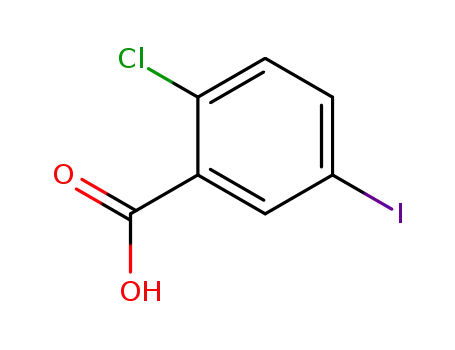 Molecular Structure of 19094-56-5 (2-Chloro-5-iodobenzoic acid)