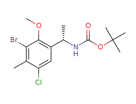 tert-butyl [(1S)-1-(3-bromo-5-chloro-2-methoxy-4-methylphenyl)ethyl]carbamate