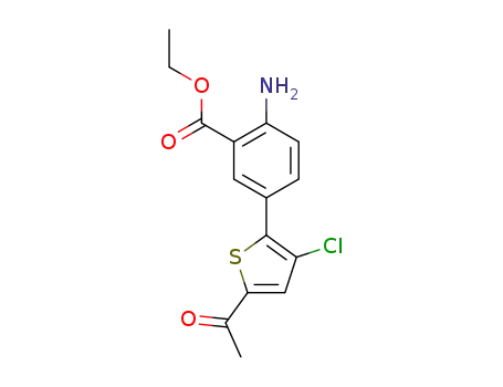 ethyl 5-(5-acetyl-3-chlorothiophen-2-yl)-2-aminobenzoate
