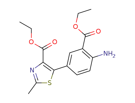 ethyl 5-(4-amino-3-ethoxycarbonylphenyl)-2-methylthiazole-