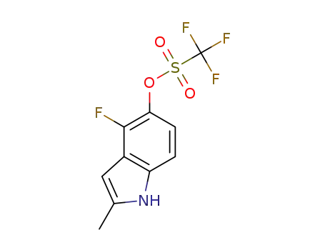 trifluoro-methanesulfonic acid 4-fluoro-2-methyl-1H-indol-5-yl ester