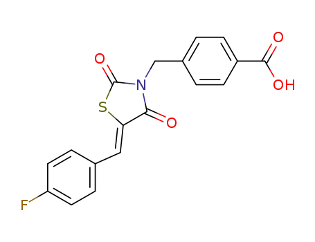 4-[((Z)-5-(4-fluorobenzylidene)-2,4-dioxothiazolidin-3-yl)methyl]benzoic acid