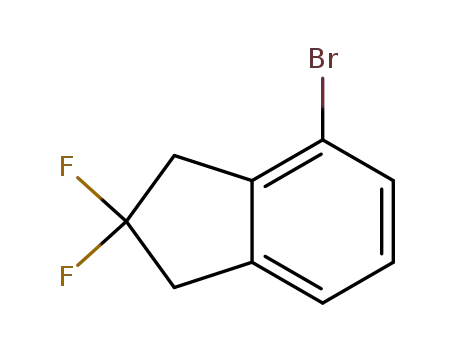 Molecular Structure of 846032-40-4 (1H-Indene, 4-bromo-2,2-difluoro-2,3-dihydro-)