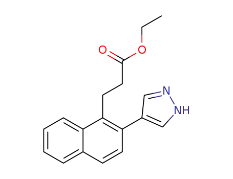 ethyl 3-(2-(1H-pyrazol-4-yl)naphthalen-1-yl)propanoate