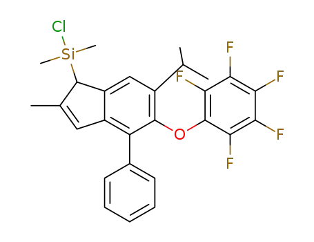 chloro [6-isopropyl-2-methyl-5-(pentafluorophenoxy)-4-phenyl-1H-inden-1-yl] dimethylsilane