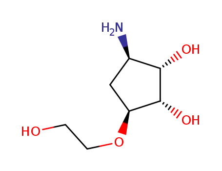 (1S,2S,3R,5S)-3-amino-5-(2-hydroxyethoxy)cyclopentane-1,2-diol