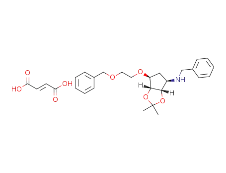 (3aS,4R,6S,6aR)-N-benzyl-6-(2-(benzyloxy)ethoxy)-2,2-dimethyltetrahydro-3aH-cyclopenta[d][1,3]dioxol-4-amine fumarate salt