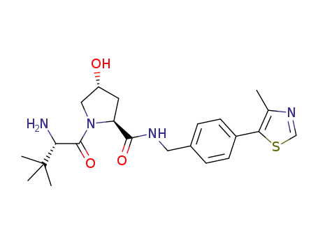 (2S,4R)-1-[(2S)-2-azanyl-3,3-dimethylbutanoyl]-N-[[4-(4-methyl-1,3-thiazol-5-yl)phenyl]methyl]-4-oxidanylpyrrolidine-2-carboxamide