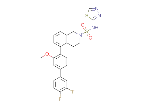 5-(3',4'-difluoro-3-methoxy-[1,1'-biphenyl]-4-yl)-N-(1,3,4-thiadiazol-2-yl)-3,4-dihydroisoquinoline-2(1H)-sulfonamide